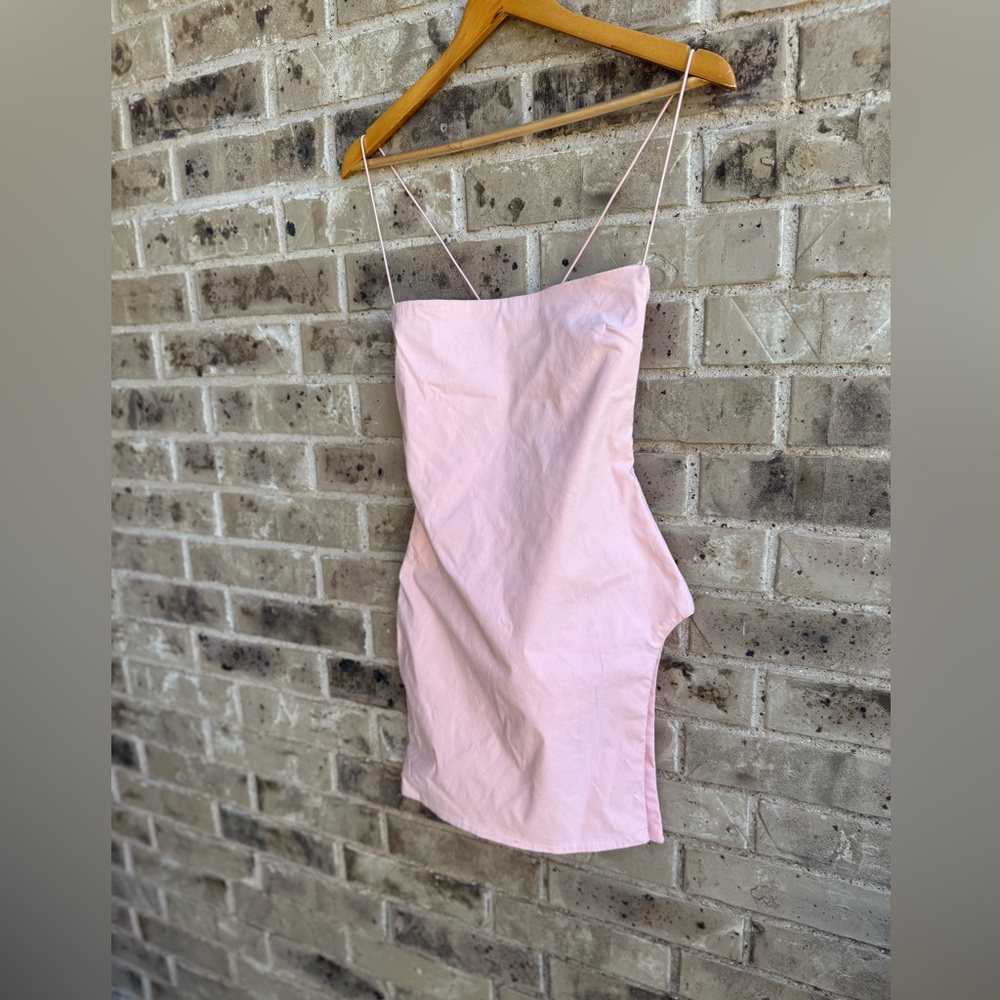 Oh Polly Spaghetti Strap Light Pink Dress Sz 6 - Picture 2 of 10